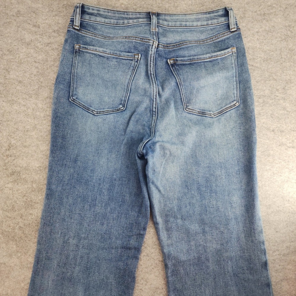 LC Lauren Conrad Blue Super High Rise Flare Jeans Womens 8 Boho Denim - Picture 4 of 8